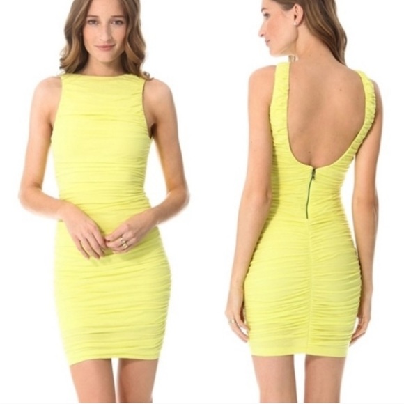 Alice + Olivia Dresses & Skirts - Alice & Olivia Air Ruched Fitted Tank Bodycon Dress